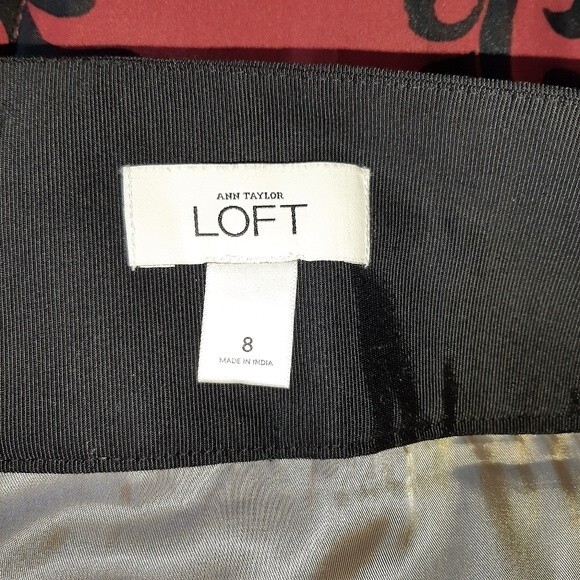 Ann Taylor Loft Brown Tones Skirt Front Zipper Size 8 - Picture 5 of 14